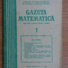Revista Gazeta Matematica. Anul LXXXVIII, nr. 1 / 1983