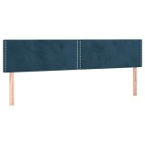 Cumpara ieftin Tablii de pat, albastru inchis, 200x5x78/88 cm, catifea