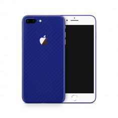 Skin Apple iPhone 8 Plus (set 2 folii) CARBON ALBASTRU foto