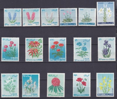 DB1 Flora Flori 1964 Liban 16 v. MNH foto