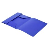 Mapa plastic A4 cu elastic albastru