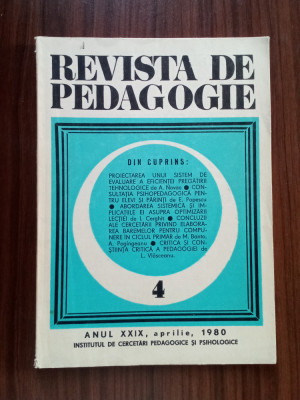 Revista de pedagogie Nr. 4/1980 foto