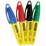 Stanley 2-47-329 - Set 4 mini markere cu varf subtire