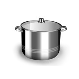 Oala inox Perfect Home 26cm si capac din sticla 11 litri Handy KitchenServ