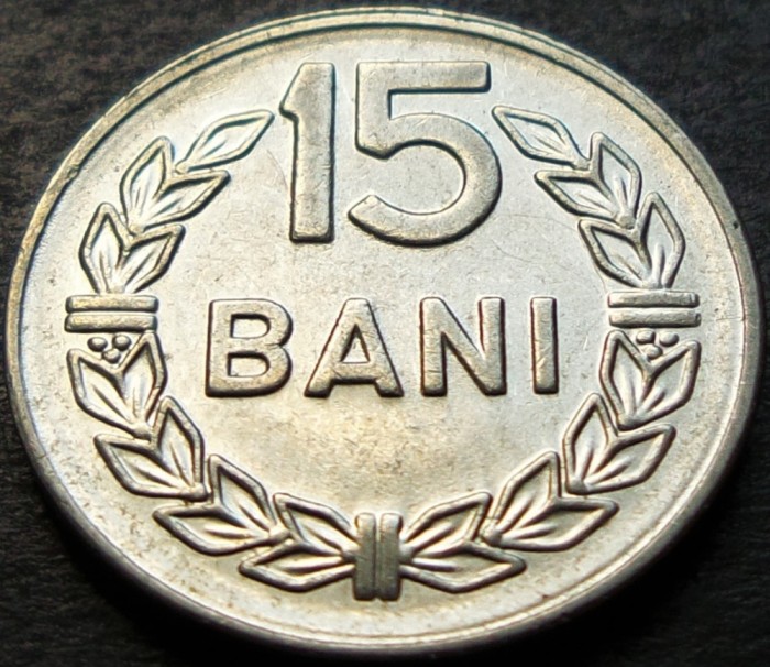 Moneda 15 BANI - RS ROM&Acirc;NIA, anul 1966 * cod 1110 B = excelenta