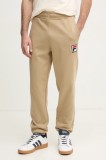 Fila pantaloni de trening Lincoln culoarea bej, cu imprimeu, FAM0663