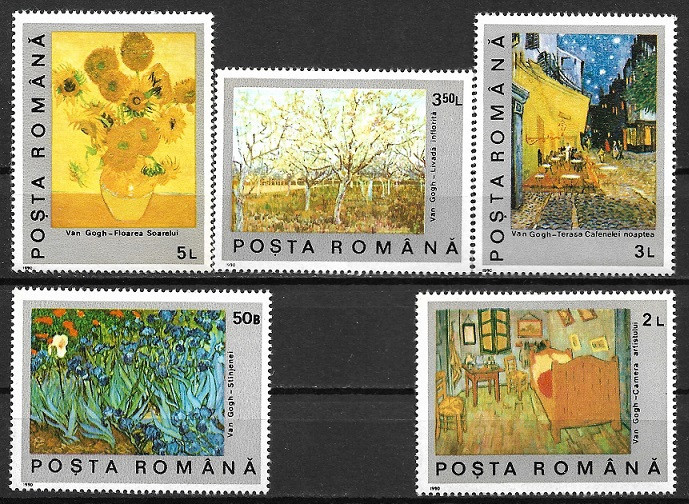 C2930 - Romania 1991 - Pictura 5v.neuzat,perfecta stare