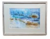 E154 Tablou, Peisaj de noiembrie, tehnici mixte hartie, inramat, 42x32cm Este plecat la Expozitie la Alba, Dupa 1 sept 2025 poate fi achizitionat, Peisaje, Acuarela, Abstract, RavariuArt