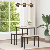 VidaXL Masă de dining natural 60 x 60 x 75 cm Lemn de pin masiv 892779