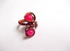 Inel cupru agate fucsia 36498
