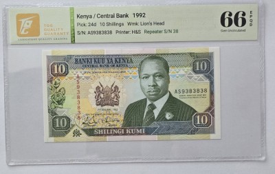 10 Shillings 1992 Kenya foto