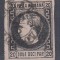 ROMANIA 1866 LP 20 c CAROL FAVORITI 20 PARALE HARTIE SUBTIRE STAMPILAT