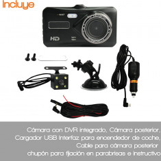 Camera Auto Dual Lens, Ecran 4" Touch, G-Sensor,Unghi170,12 Megapixeli
