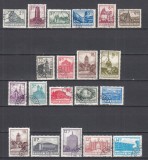 ROMANIA 1972 LP 804 LP 817 UZUALE (I) MONUMENTE SI UZUALE(II)MONUMENTE SERII STAMPILATE, Stampilat