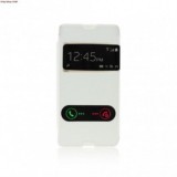Husa Flip D-View Window Samsung Galaxy Note 4 N910, Piele, Alb