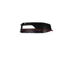 Grila bara protectie, spoiler Audi A4/S4 (B8), 11.2011-12.2015, model: S-LINE, montare fata, dreapta, CU material rosu; gauri proiectoare, RapidAuto