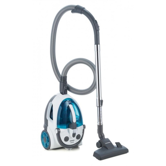 Aspirator fara sac Seashade Heinner, 800 W, 2 l, filtru HEPA 11, sistem ciclonic, perie inclusa, Alb/Albastru