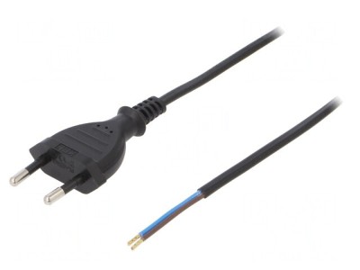 Cablu Electric 2x0,5mm2 PVC Negru 3m foto