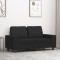 vidaXL Canapea cu 2 locuri, negru, 120 cm, material textil 359387
