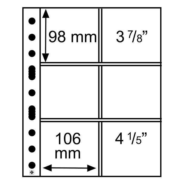 Grande PVC foi - 3/2 C pentru colectibile de hartie /5 buc. / , format A 4