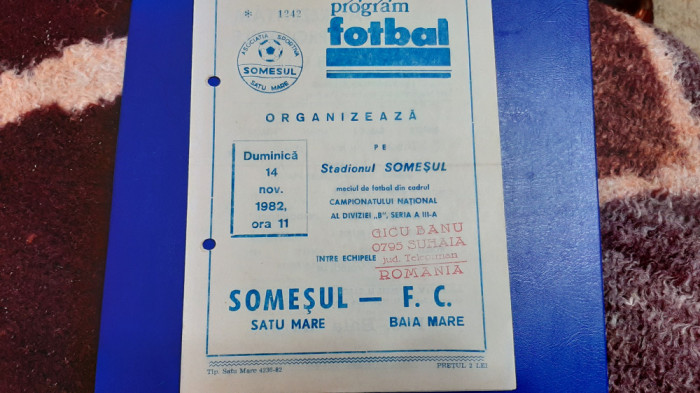 program Somesul SM - FC Baia Mare