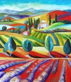 Tablou abstract-Provence in abstract