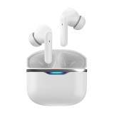 Casti wireless Bluetooth ZYTEQ&reg;️ B26, in ear, Bluetooth 5.3, autonomie 24h, control tactil, IPX4, compatibile iOS/Android, albe, Casti In Ear, Active Noise Cancelling