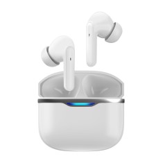 Casti wireless Bluetooth ZYTEQ&reg;️ B26, in ear, Bluetooth 5.3, autonomie 24h, control tactil, IPX4, compatibile iOS/Android, albe