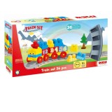Set de constructii cu trenulet - 36 piese