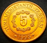 Cumpara ieftin Moneda exotica 5 TENNESI - TURKMENISTAN, anul 1993 * cod 4309 = UNC, Asia