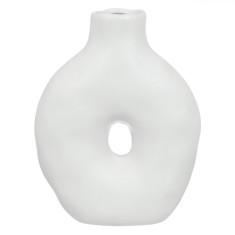 Vază Ceramică Modernă, Alb, Dimensiuni 15x7x20cm