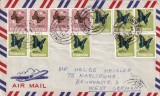 FILATELIE TEMATICA - PLIC TANZANIA TEMATICA INSECTE FLUTURI AIRMAIL, Fauna, Stampilat