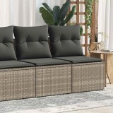 Gossi set canapea de gradina cu perne, 4 piese, gri, poliratan