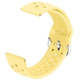 Curea din silicon, compatibila Huawei Watch GT 2 Pro, telescoape Quick Release, 22mm, Galben