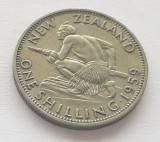379. Moneda Noua Zeelanda 1 shilling 1959 (tiraj 600.000 buc), Australia si Oceania