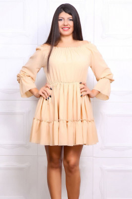 Rochie Eleganta Voal Marisa CremMarimea foto