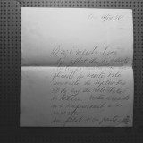 Scrisoare scrisa si semnata de marea actrita Beate Fredanov(1913-1997)/ adresantul e marele regizor Sica Alexandrescu