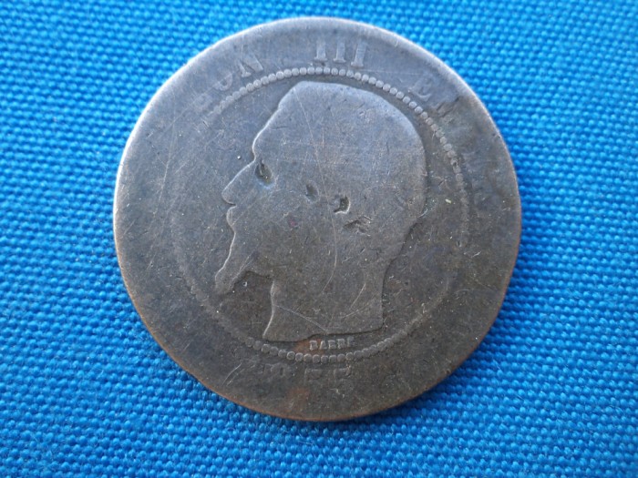 10 CENTIMES 1855 / D FRANTA -NAPOLEON III