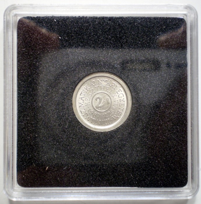 5.417 UNGARIA MEDALIE COMEMORATIVA 2 FILLER 1987 ARGINT