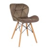 Scaun Eliza - cadru lemn - catifea taupe