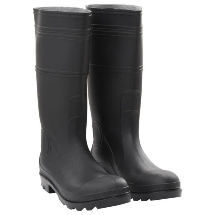 vidaXL Cizme de ploaie, negru, PVC, mărime 46