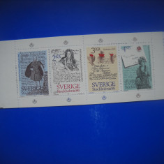 HOPCT TIMBRE SUEDIA MNH 941 STOCKHOLMIA 86-BLOC CARNET-4 VALORI 1984-NESTAMPILAT