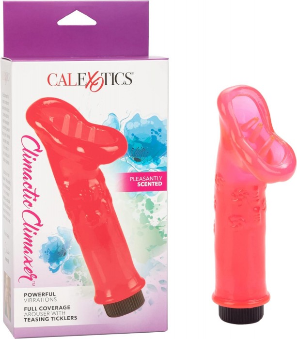 Vibrator cu stimulare Climaxer, 14 x 7 cm, Rosu#