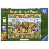 Puzzle dinozauri, 100 piese, Ravensburger