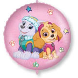 Balon folie paw patrol skye &amp; everest rotund 46 cm