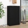 Gossi pantofar, negru, 59x35x100 cm, lemn prelucrat