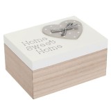 Cutie de depozitare din lemn cu capac &#039;&#039;Home sweet home&#039;&#039;, Neirini, Multicolor, 20 x 15 x 10 cm