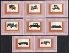 Ajman (Emiratele unite) 1973 - Mașini vechi și moderne, 16 Colite NDT,4 Poze,MNH