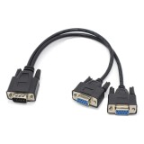 Cablu spliter port Serial 9 pini, Active, RS 232 tata la 2 mama, convertor serial la casa marcat datecs, POS, scaner si alte dispozitive rs232