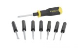 Surubelnita Multifunctionala Stanley cu 8 Varfuri, Maner Bimaterial, Tije Cromate Anti-Rugina, 0-62-511